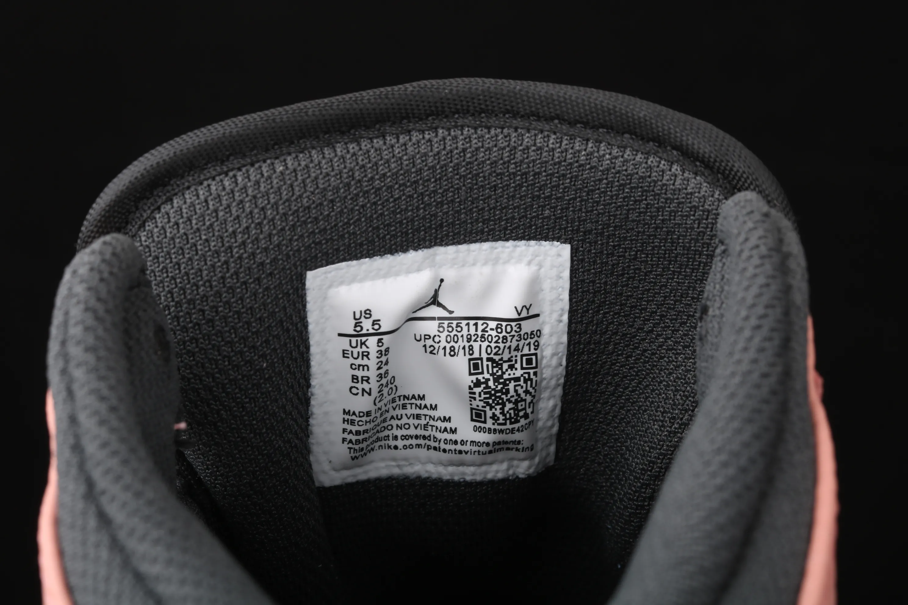 All categories Air Jordan Jordan series basketball shoes Air Jordan 1 Mid Air Jordan 1 Mid "Pink Quartz" AJ1 Joe 1 pink quartz first layer Chinese basketball shoes 555112-603